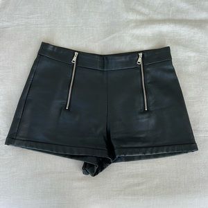Faux leather shorts, size S